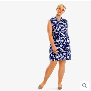 MM LaFleur Aditi dress in blue/white cotton floral - size +1